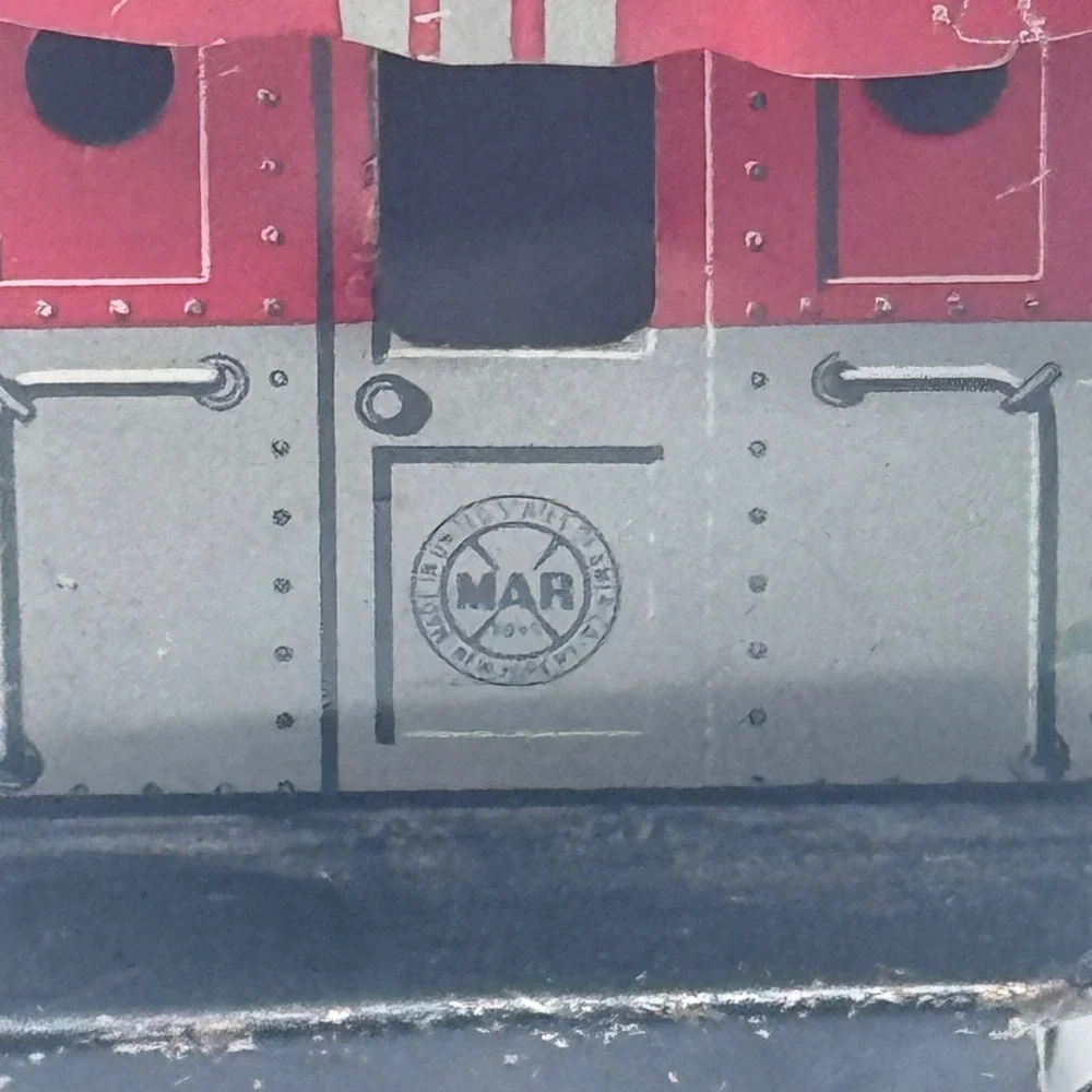 Vintage Marx NYC 20102 Tin Litho Caboose Red Silver O Gauge Model Train Car